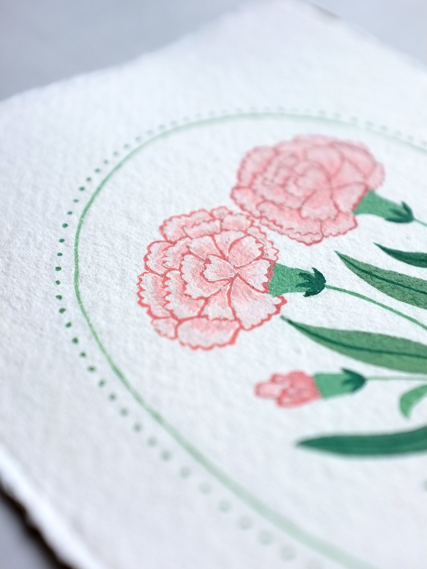 Origineel werk: Anjer – geboortebloem januari