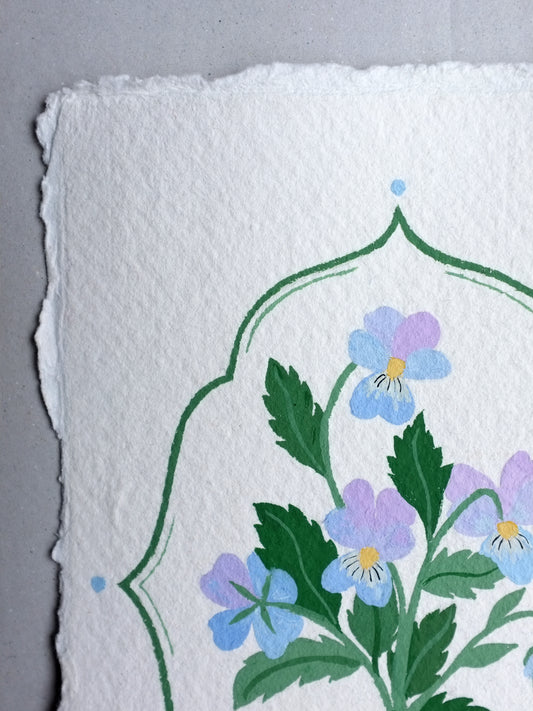 Origineel werk: Viooltje - geboortebloem februari