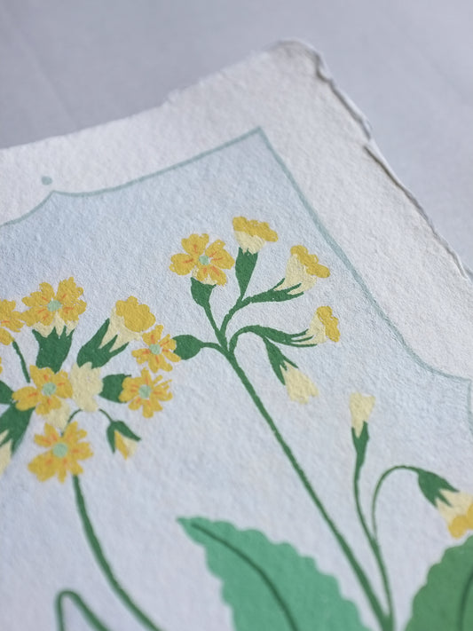 Origineel werk: Sleutelbloem - geboortebloem februari