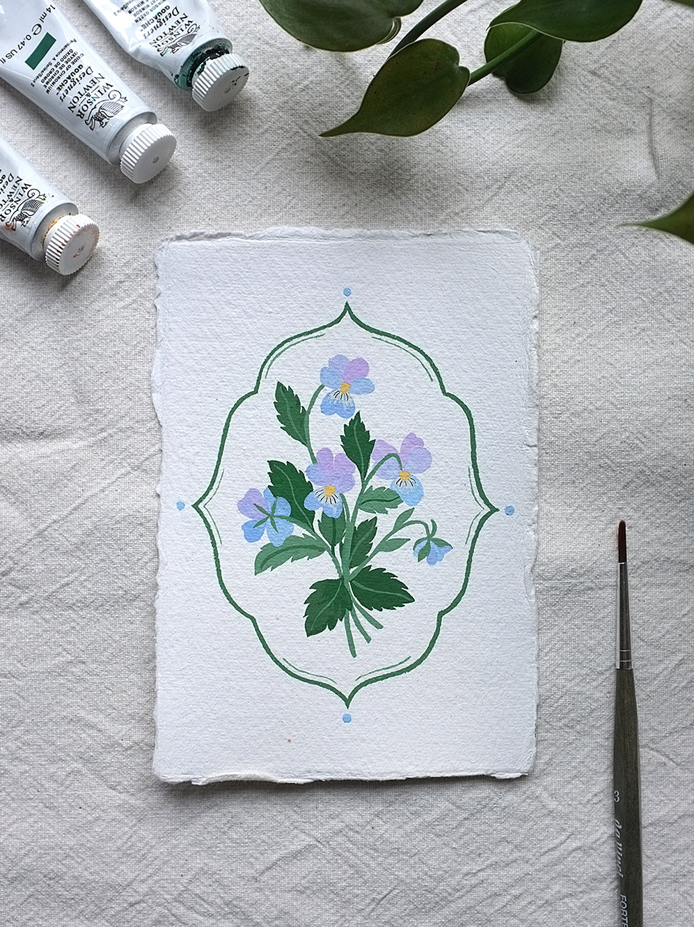 Origineel werk: Viooltje - geboortebloem februari