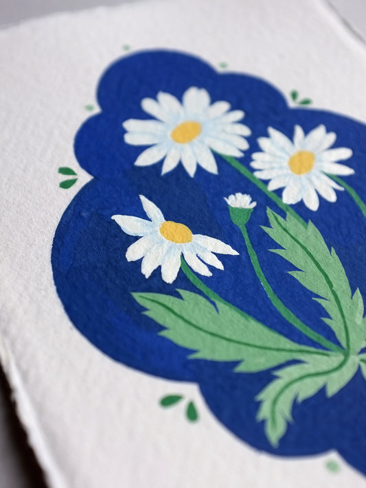 Origineel werk: Madeliefje - geboortebloem april