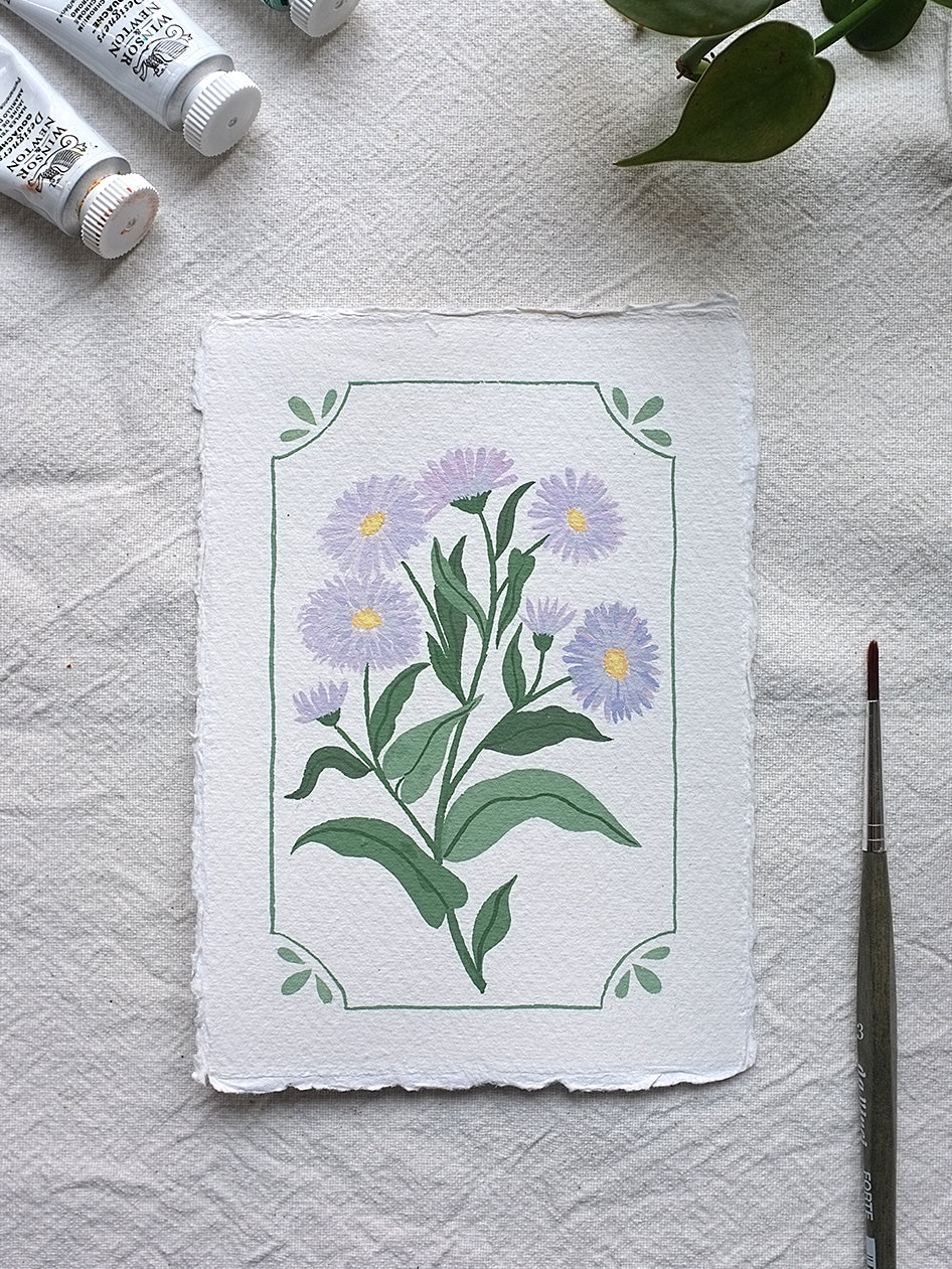 Origineel werk: Aster - geboortebloem september