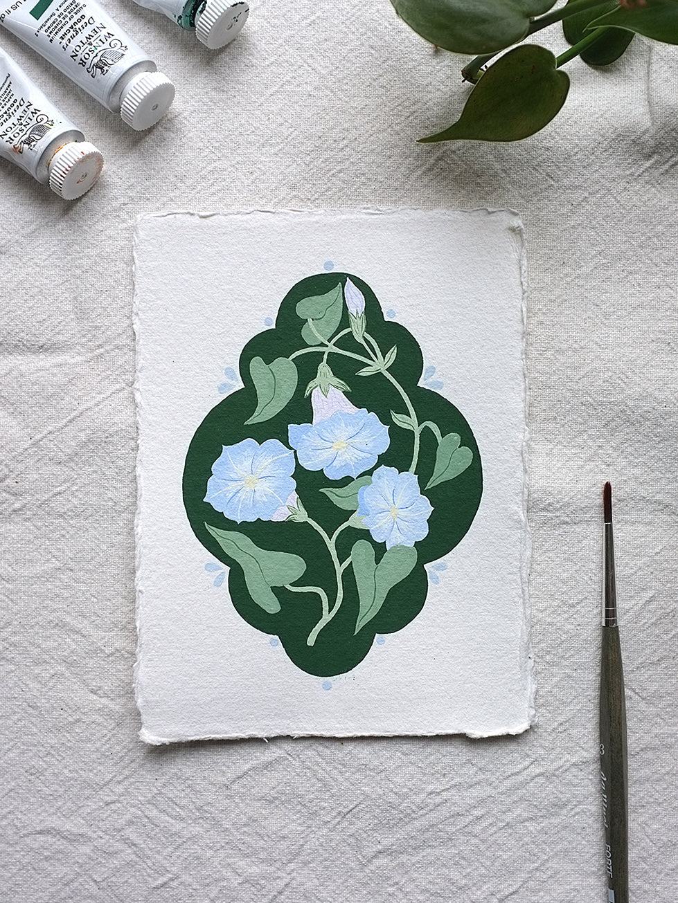 Origineel werk: Klimmende winde - geboortebloem september