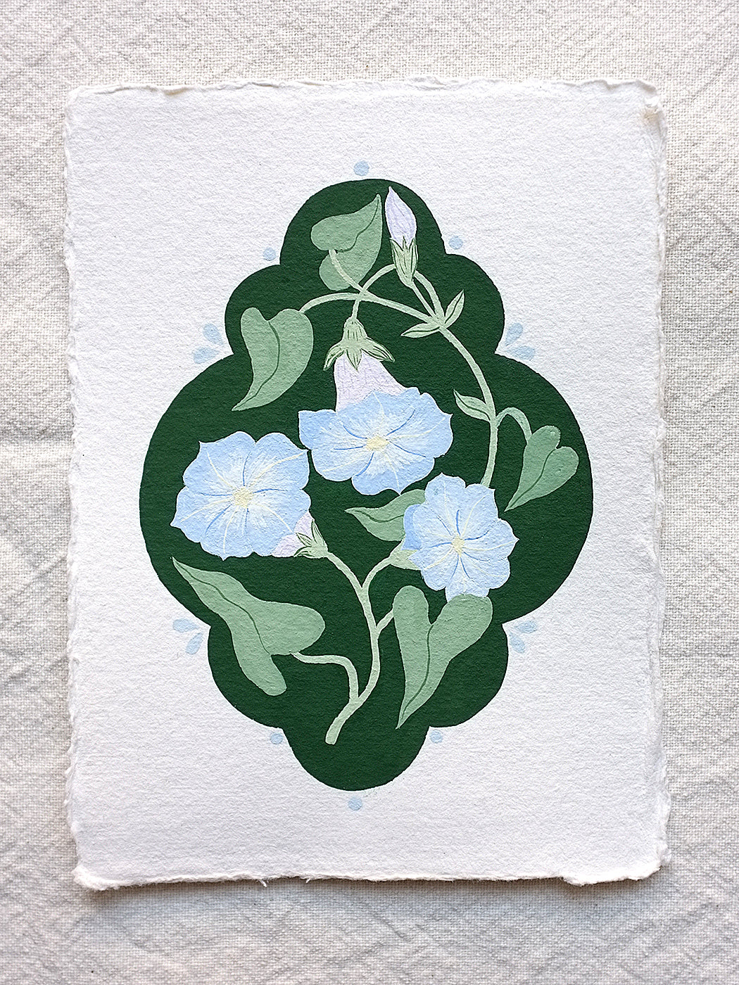 Origineel werk: Klimmende winde - geboortebloem september