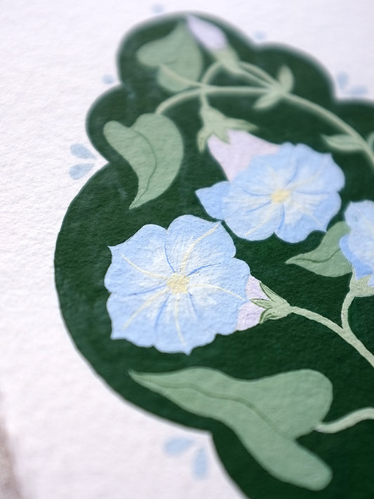 Origineel werk: Klimmende winde - geboortebloem september