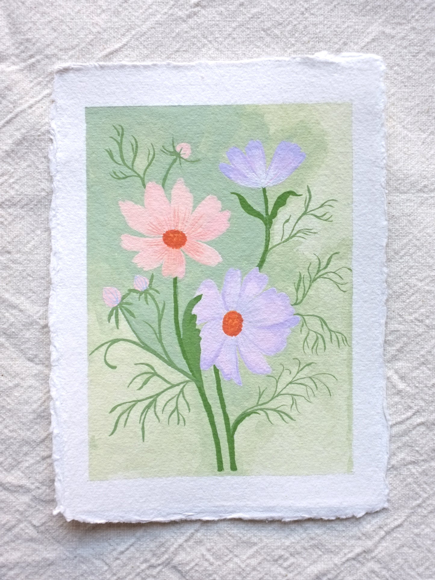 Origineel werk: Cosmos - geboortebloem oktober