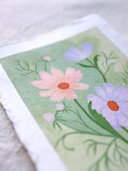 Origineel werk: Cosmos - geboortebloem oktober