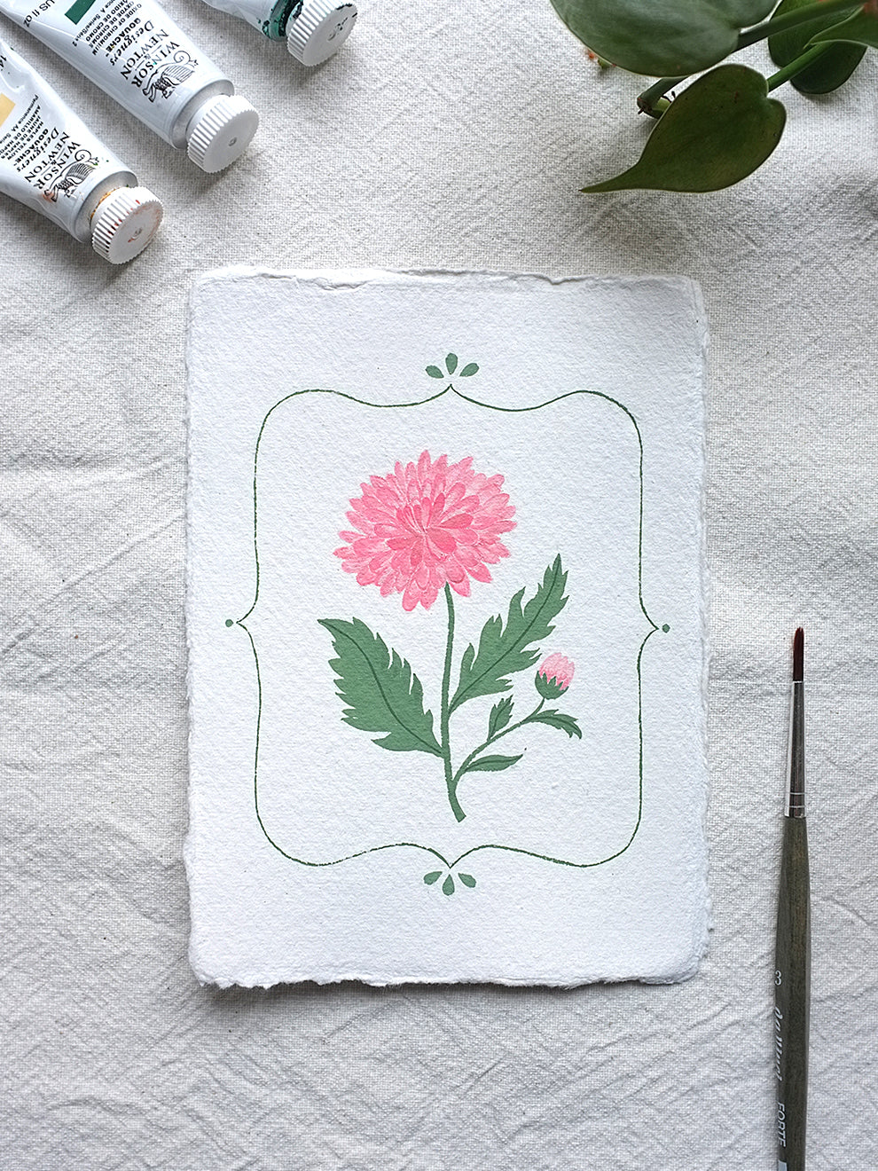 Origineel werk: Chrysant - geboortebloem november