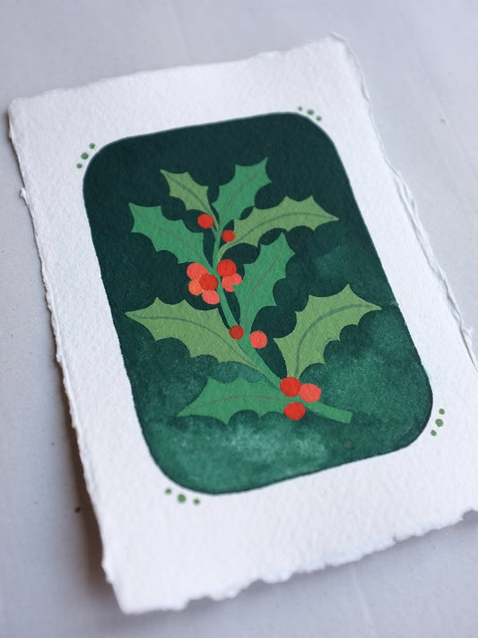 Origineel werk: Hulst - geboortebloem december