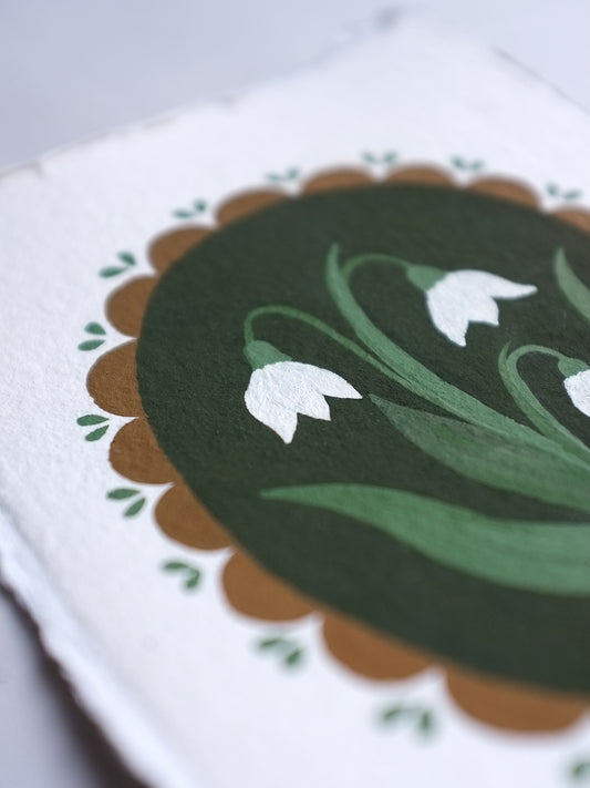 Origineel werk: Sneeuwklokje – geboortebloem januari