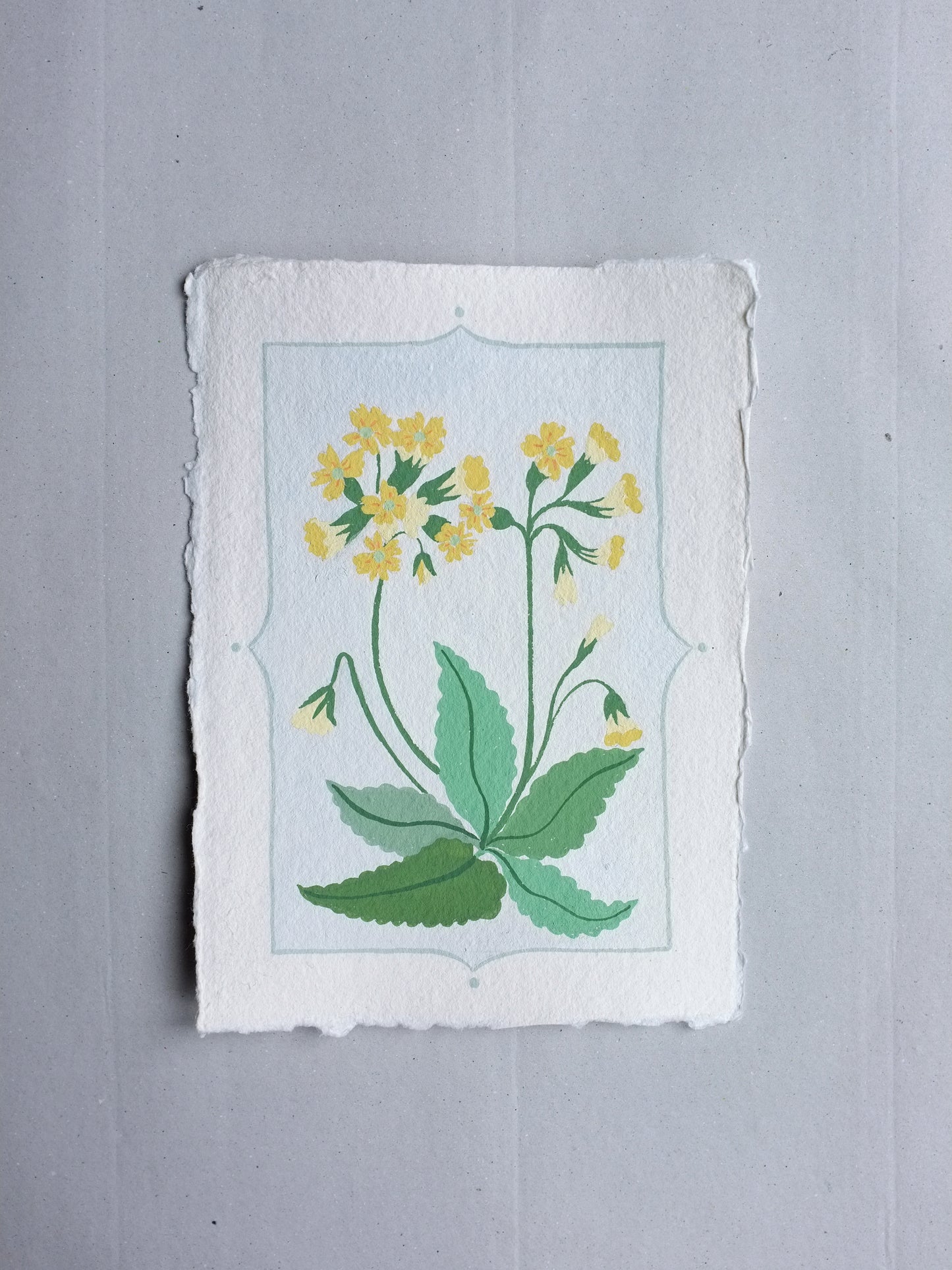 Origineel werk: Sleutelbloem - geboortebloem februari