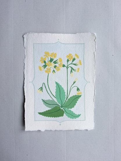 Origineel werk: Sleutelbloem - geboortebloem februari