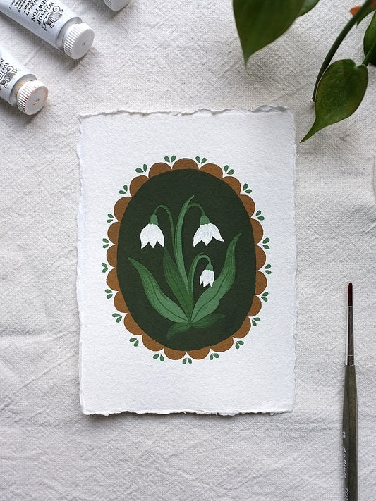 Origineel werk: Sneeuwklokje – geboortebloem januari