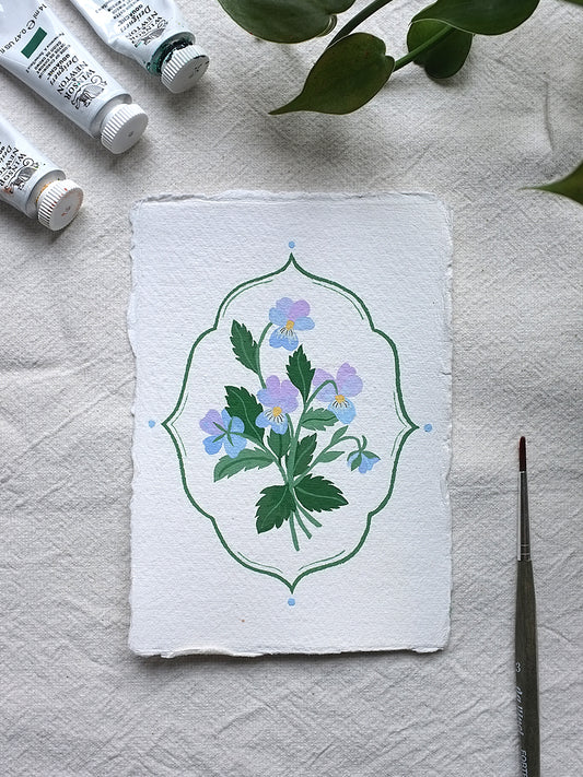 Origineel werk: Viooltje - geboortebloem februari