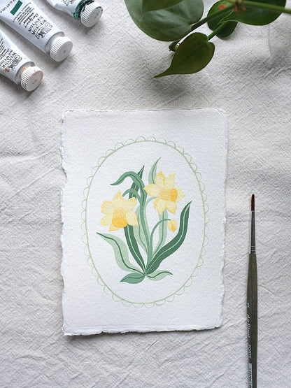 Origineel werk: Narcis - geboortebloem maart