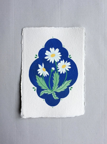 Origineel werk: Madeliefje - geboortebloem april