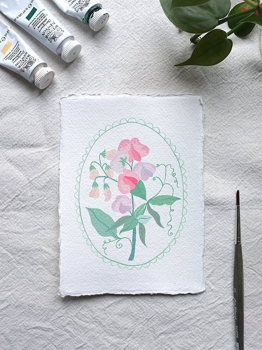 Origineel werk: Siererwt - geboortebloem april