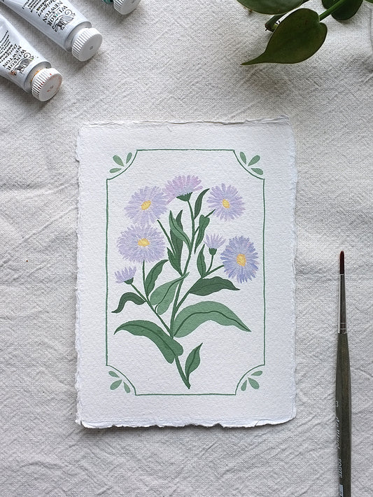 Origineel werk: Aster - geboortebloem september