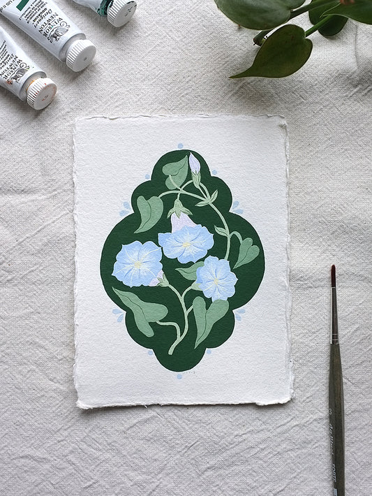 Origineel werk: Klimmende winde - geboortebloem september