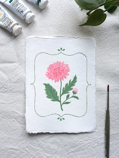 Origineel werk: Chrysant - geboortebloem november