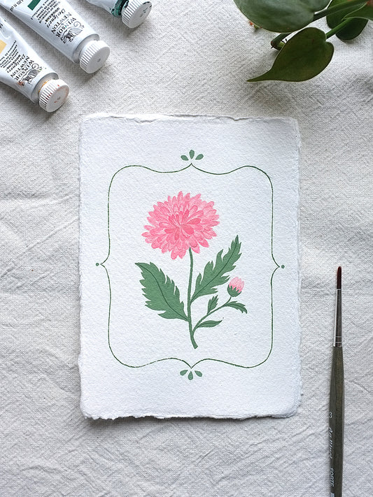 Origineel werk: Chrysant - geboortebloem november
