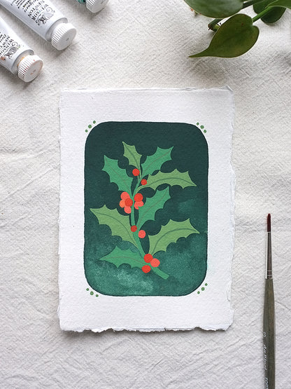 Origineel werk: Hulst - geboortebloem december