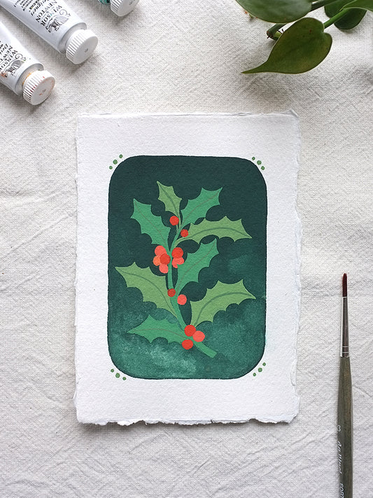 Origineel werk: Hulst - geboortebloem december